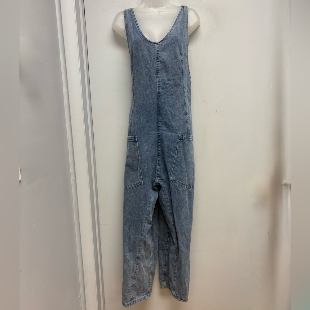 Blue Tide Denim Overalls Size Large